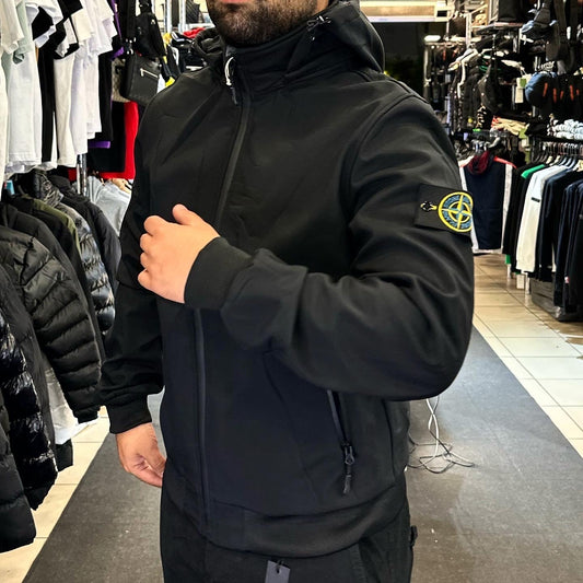 Stone Island Μπουφάν Shoft Shell Μαυρο